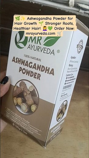 ✨ Stronger Hair Naturally! 💆‍♀️ Discover the Amazing Benefits of Ashwagandha Powder 🌿✨ #hairgrowth