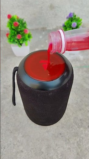 Bluetooth Speaker Red Liquid Test 🔥 | Satisfying Sound Vibes #shorts #trending #viral