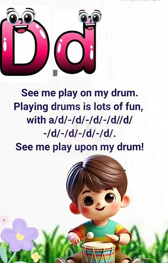 Jolly Phonics / letter D/Kids Learning Video /D sound #kids