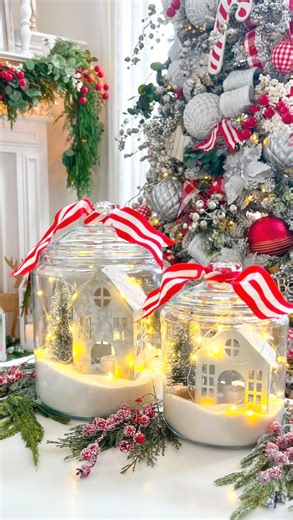 🎄 Comment “JARS” for the links to make these magical Christmas jars! 🎄These little jars make me so happy—I added them to my holiday decor a few years ago, and now they come out every single season. ✨ They’re so easy to make and look adorable anywhere… living room, kitchen, even the bathroom! Such a simple DIY that adds instant Christmas magic. #Holiday #Christmasmagic #fblifestyle Christmas decorations Christmas decorating ideas | Nissa-Lynn Interiors