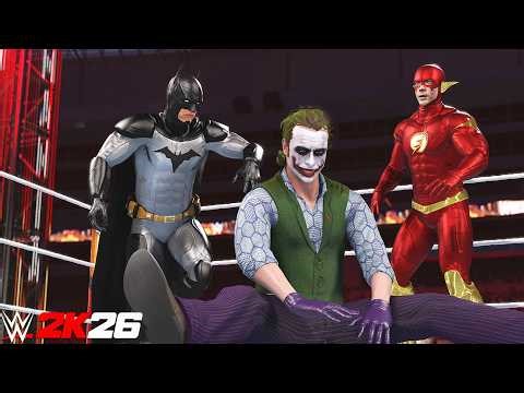 Batman & Flash Vs Joker & Reverse Flash | Chaos vs Speed Match - WWE 2K26 PS5 [4K]