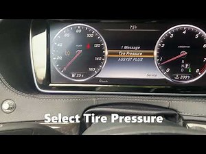 2017 Mercedes S550 Tire Pressure Light Reset Procedure - How to Turn Off TPMS Light