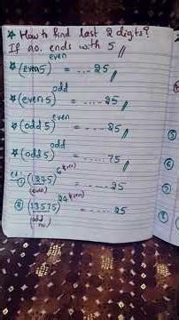 LAST DIGITS Finding easy method #findinglasttwodigits #shortvideo #shorts