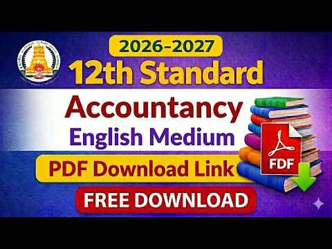 12th Accountancy Book PDF 26-27 English Medium Download | TN Samacheer Kalvi Class 12 Accounts Free