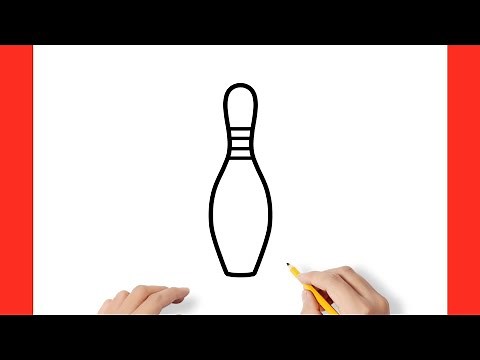 How to draw a BOWLING PIN step by step / drawing bowling pins easy