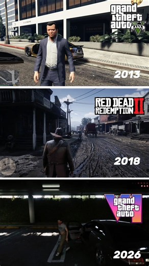 GTA 6 VS RDR 2 VS GTA 5- Weapons Wheel Comparision