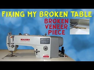 How I Fixed my Broken Sewing Table (Broken Veneer) - Vlog
