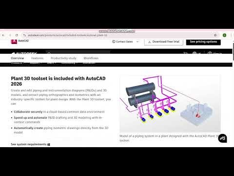 AutoCAD Plant 3D 2026 + License Key Download Free Trial