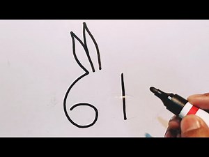 How To Draw A Rabbit Easy Step By Step for Beginners || How To Draw A Rabbit From Number 61