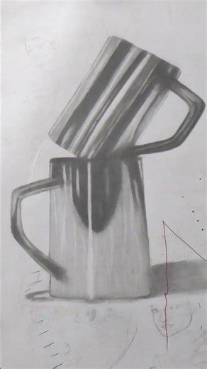 Realistic Steel Mug Drawing ✏️ | Pencil Shading #drawing #pencilsketch #realisticdrawing #art