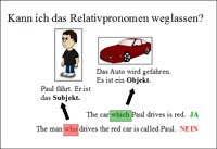 Wann kann man who, which oder that weglassen?