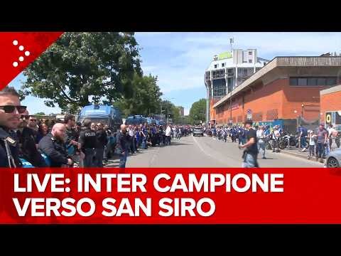 LIVE Milano, l'Inter campione verso San Siro tra i tifosi in festa: diretta video