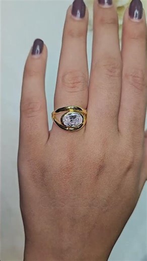 Oval Cut Moissanite Diamond Bezel Set Solitaite Ring #diamondring #ovalcut #shorts #solitairering