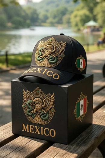 Mexico Baseball Cap Black Premium — Mexico Baseball Hat Black