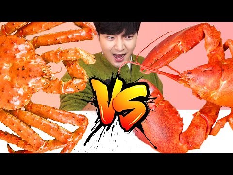 MUKBANG ASMRㅣFight! King Crab VS Lobster Steamed Eat🦀🦞Korean Seafood Crab 후니 Hoony Eating Sound