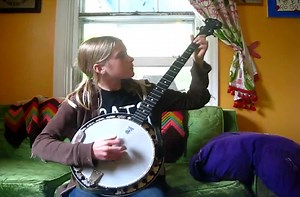 This girl can rock a banjo.