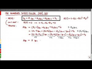 The Augmented Dickey-Fuller (ADF) Unit Root Test in an AR(p) Model