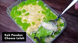 15K views · 551 reactions | Kek Pandan Cheese Leleh Sukatan Cawan Bahan-bahan: 3 telur 100g @ 1/2 cawan gula 21g @1 sb ovalet 54g @ 1/4 cawan susu cair 125g @ 1 cawan tepung gandum 1 sdk serbuk penaik 1 sdk esen vanila Sedikit Garam 41g @ 1/4 cawan minyak masak 1 sdk emulco pandan / coconut pandan 1 sdk pewarna hijau Cheese Leleh: 250g cream cheese 1/2 cawan susu cair 1/2 cawan susu pekat 1 sdk jus lemon/limau (tak letak pun takpe) Keju Chedar | Masok GapoTu | Facebook