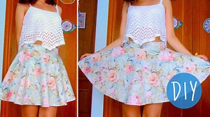 DIY Skater/circle Skirt in 3 Steps! (No Zipper/no Elastic Band)