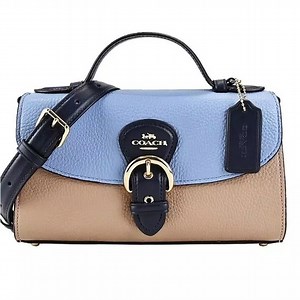 Coach Kleo Top Handle In Colorblock Marble Blue EUC