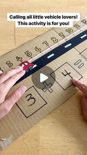 Fynn Sor | Happy Tot Shelf on Instagram: "This is the cutest Number Line Car learning toy for your little car lovers! Move the car along the number and learn counting and addition. . 👉🏻 Recommended for 3 to 6yo 👉🏻 For 2 to 4yo, call out a number and have your child ‘drive’ the car to the number. 👉🏻 For 5 to 6yo, write simple addition problems and have your child move the car according to the math problem. To add more challenge, toss 2 dice and have your child add up the two numbers using t