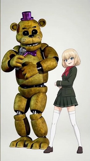 FNAF × Girls und Panzer Animation #fnaf #animation #shorts
