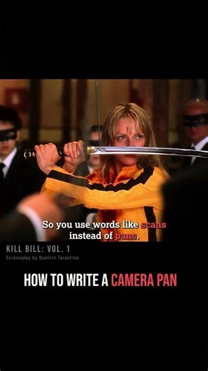 How to write a camera pan in a screenplay #screenwriting #cinematography #filmmaking