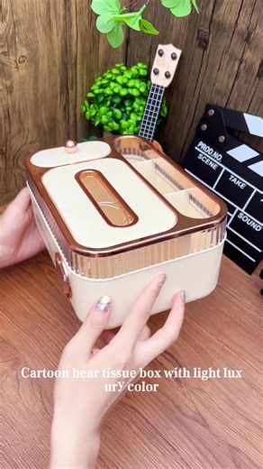 This cartoon-shaped tissue box is so fun—it even doubles as a phone stand, stylish and practical! #TissueBox #CartoonTissueHolder #BingeWatchingEssential #HomeGoodies #MultifunctionalTissueBox