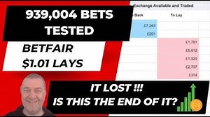 Laying $1.01 on Betfair - Sports Betting case Study