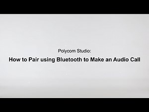 How To Pair Using Bluetooth To Make An Audio Call - Poly Studio USB - Español