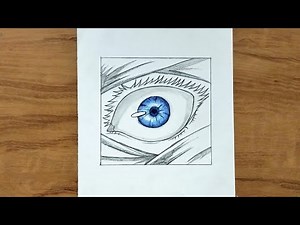 How to draw Saturo Gojo eye's 👀 step by step tutorial 🤞✏️|how to draw Anime eye 👀