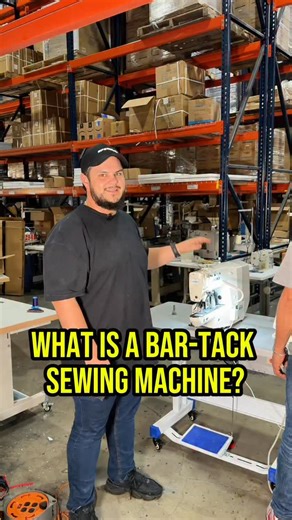 Ever wonder what a bartack machine is used for? 🤔 The JUKI LK-1900BHS reinforces high-stress areas in jeans, uniforms, bags, belts, and activewear — delivering clean, consistent bartacks every time. 💵 $5,044 ✅ Fully assembled with table, stand & control panel included 🚚 Free shipping to 35 U.S. states ⚙️ Ready for high-volume production and precision stitching Comment BARTACK for specs & price #sewingmachine #sewingproject #bartackmachine #jukisewingmachine #suprasewing | Supra Sewing