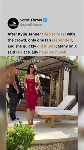 Kylie Jenner’s "Solo Toast" moment with a crowd has the internet talking 😳🥂 #kyliejenner
