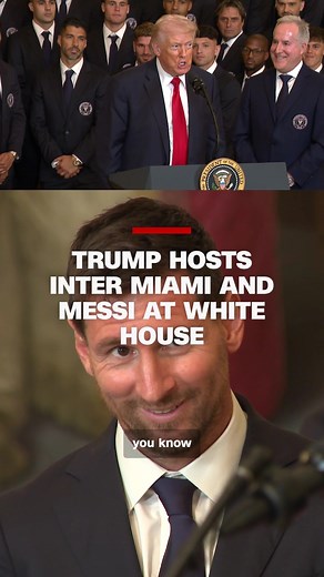 President Donald Trump hosted the 2025 MLS Cup Champions Inter Miami on Thursday, marking Lionel Messi's first visit to the White House.