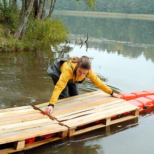 5.9M views · 5.2K reactions | Practical DIY Barrel Bridge Thanks for watching! Please be aware that this video is for entertainment purposes only and techniques shown should not be attempted at home! | Science, Tech and Universe | Facebook