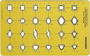 Pacific Arc Isometric Ellipse Guide Template, 27 Total Ellipse from 1/8 Inch to 2 Inch with Inch Graduations