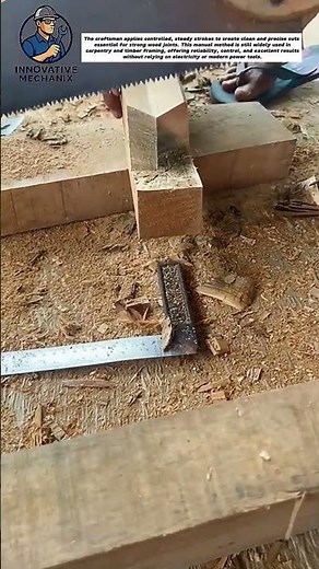 Traditional Hand Saw Technique | Precision Wood Joinery by Hand