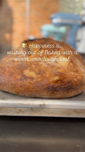 There’s just something about grabbing a warm sourdough loaf from Baked that makes the whole day feel softer. The crackly crust, the chewy inside, the way the whole car smells like heaven on the drive home… it’s the little joys, y’all. If you’ve never tried our sourdough, consider this your sign to swing by, treat yourself, and maybe snag a cookie or two while you’re at it (our chocolate chip cookies are kind of famous 😉). • Wed–Fri: 7am–2pm • Sat– 10am-3pm Come grab a loaf, say hi, and let us s