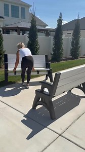 🪑✨ Imagine transforming your backyard with one flip! Our convertible bench-to-table combo is built tough—made in the USA and supports up to 1400 lbs. Maintenance-free and super easy to assemble, it’s perfect for families and outdoor fun all year. Create space-saving magic with a bench that becomes a table in seconds. | Convert-A-Bench