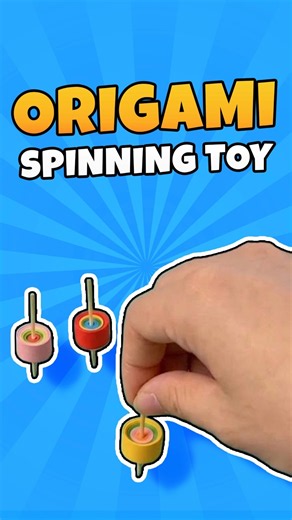 Origami Easy Paper Fidget Toys Spinning Top Craft Tutorial #papertoy #origami #origamicraft #shorts