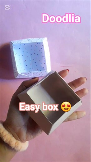 Cute easy paper box tutorial 📦😍 Simple folds to try at home 💕 #Doodlia #DIY #PaperCraft #viral #fun