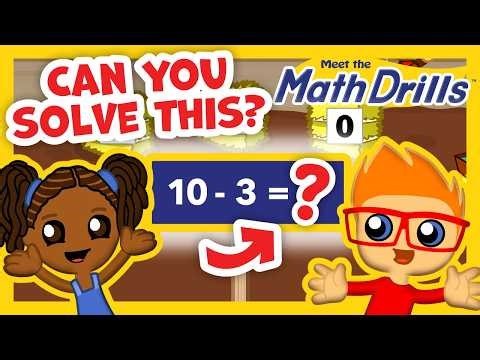 Meet the Math Drills | Subtraction | Math Facts Channel