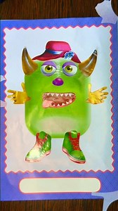 Green Cute Monster Sticker 💚 So Satisfying! | Viral Shorts #youtubeshorts #art #like # sticker