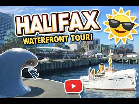 Sunny Walk at Halifax Waterfront 🇨🇦 | Beautiful Harbor Views | Nova Scotia Walking Tour 4K