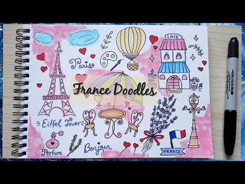 France doodles | Easy french doodle drawing | Draw with me | artYo