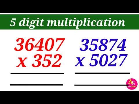 5 Digit Multiplication by 2 & 3 Digit Numbers | 5 Digit Multiplication | Multiplication Sums