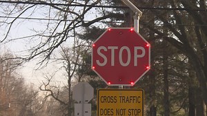 Elkhart neighborhood installs flashing stop sign to combat ever-increasing crashes