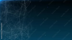 Wave of particles Futuristic dots wave 3d animation. Big data Abstract technology futuristic background plexus particle. connection lines dots. Business Medical, Science, Internet, Game 4K 5G. IoT