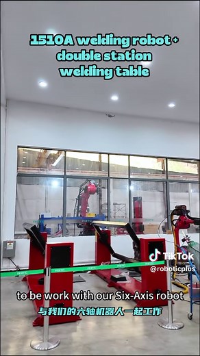 Welding robot work with rotation table #robot #cobot #welding