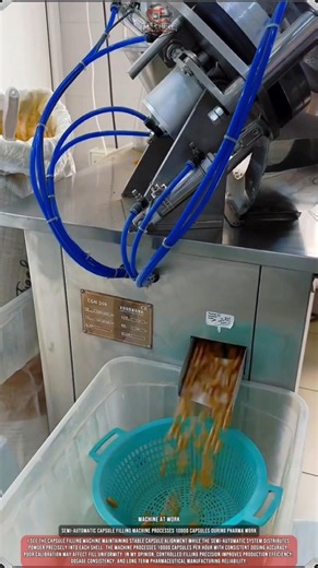 Semi-Automatic Capsule Filling Machine Processes 10000 Capsules During Pharma Work
